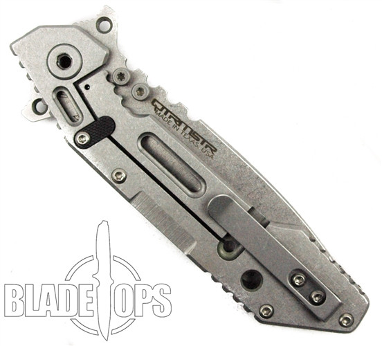 Quartermaster Knives Boss Hog QSE1 Folding Knife, Kukri Stonewashed