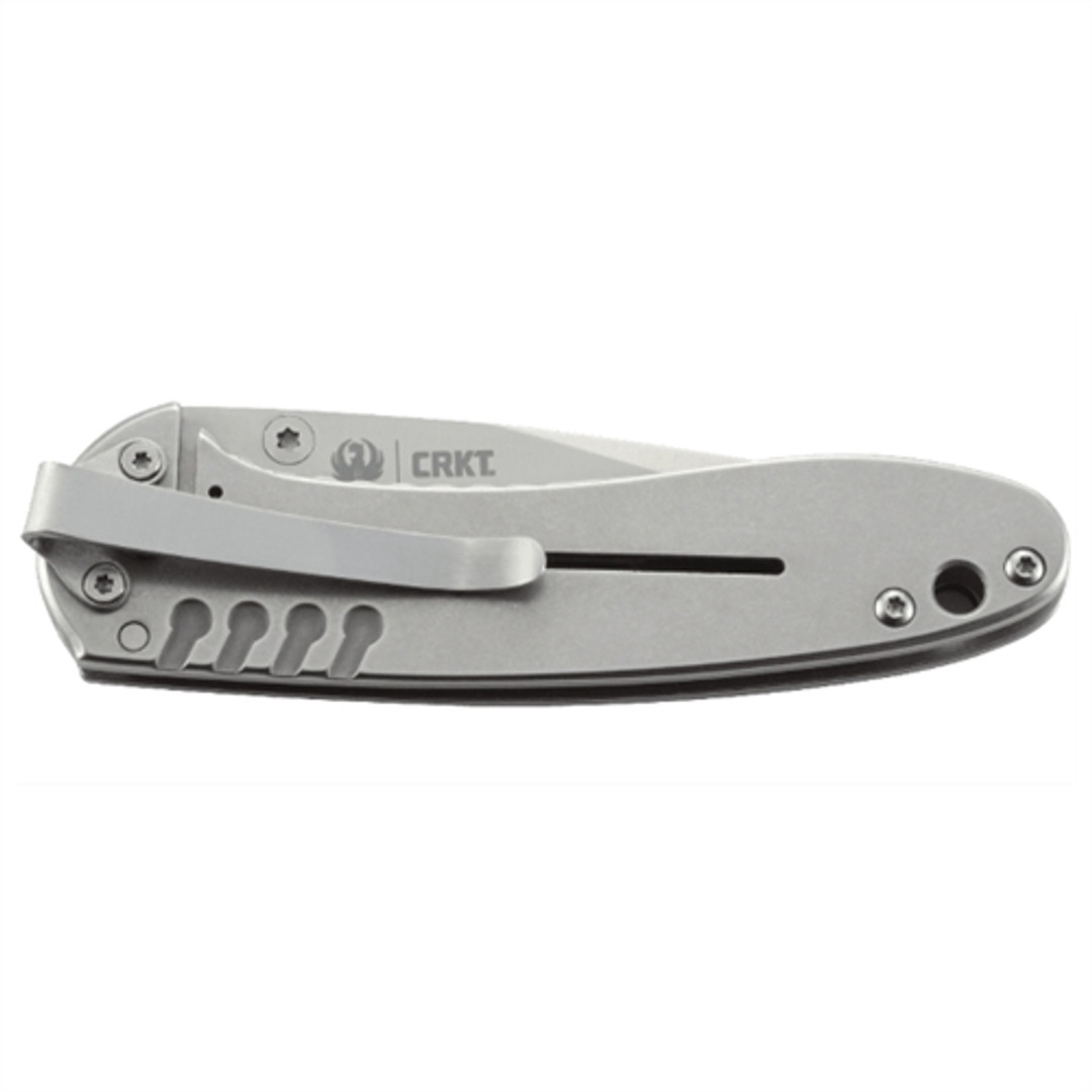 Ruger R2801 Over-Bore Stainless Folder Knife, Stonewash Blade