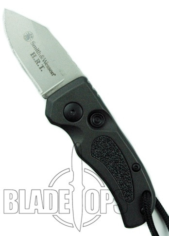 Smith & Wesson Mini Extreme Ops HRT Auto Knife, Bead Blast Plain Blade, SW60
