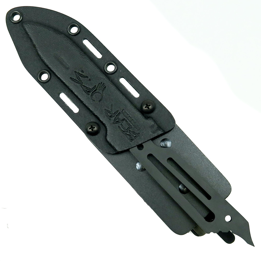  Bear OPS Bear Steel Fixed Blade Knife, Bowie Clip Blade, Kydex Sheath Closed View