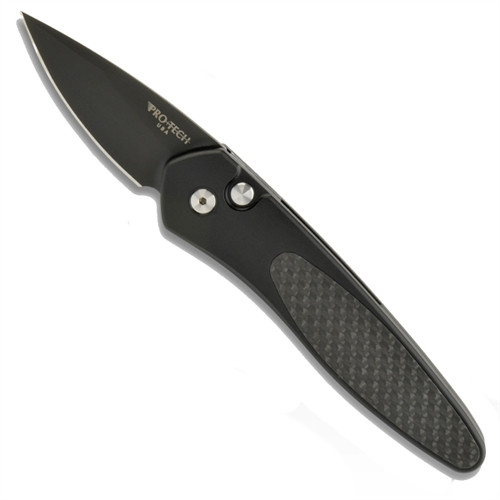 Pro-Tech 3616 Half Breed Cali-Legal Auto Knife, Carbon Fiber, CPM-S35VN Black Blade