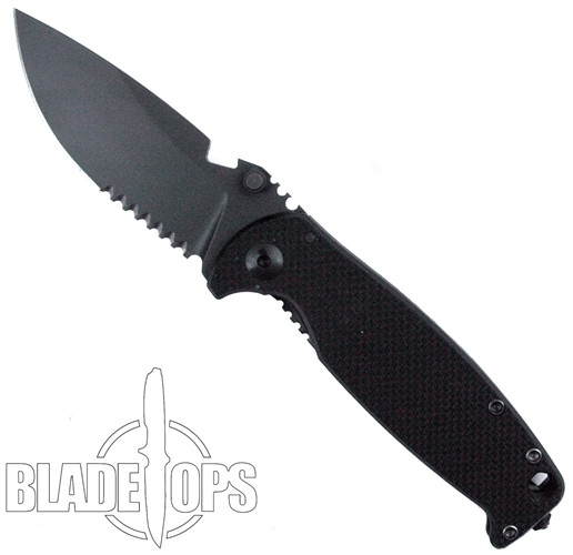 DPx Gear H.E.S.T. 2.0 Triple Black Folder, Serrated