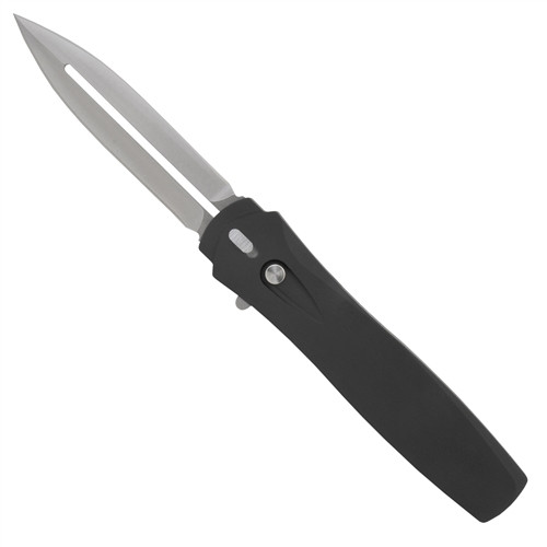 Protech Dark Angel OTF Automatic Knife, Black Handle Plain Blade