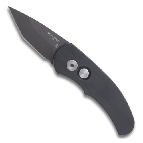 Pro-Tech 5415 Runt J4 Tanto Cali-Legal Auto Knife, 154CM Black Blade