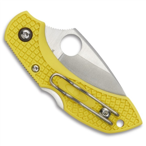 Spyderco Dragonfly2 Salt Knife, Plain Blade, FRN Yellow Handle, C28PYL2