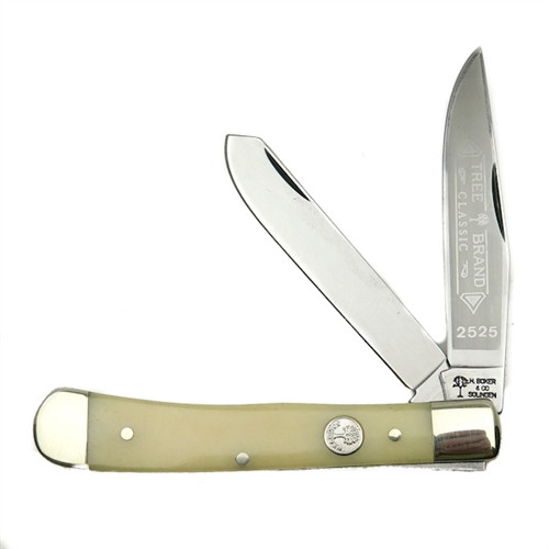 Boker Classic 112525SWB Pearl White Trapper Bone Non-Locking