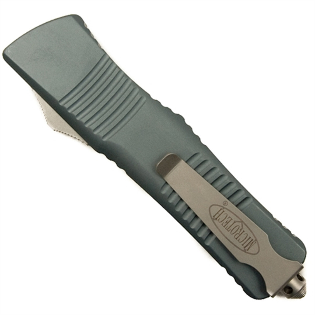 Microtech 144-4GY Grey Combat Troodon T/E OTF Auto Knife, Satin Blade