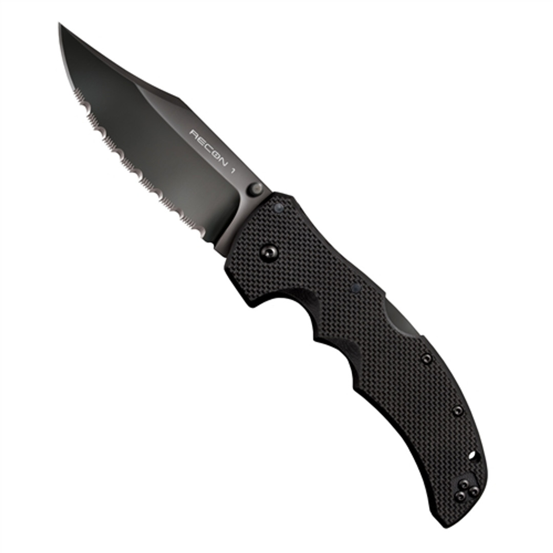 Cold Steel Recon 1 Folding Knife Clip Point Fully Serrated XHP   CS27TLCCS 2  88937.1533221939 