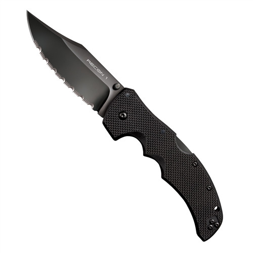 Cold Steel Recon 1 Folding Knife, Clip Point Fully Serrated, XHP