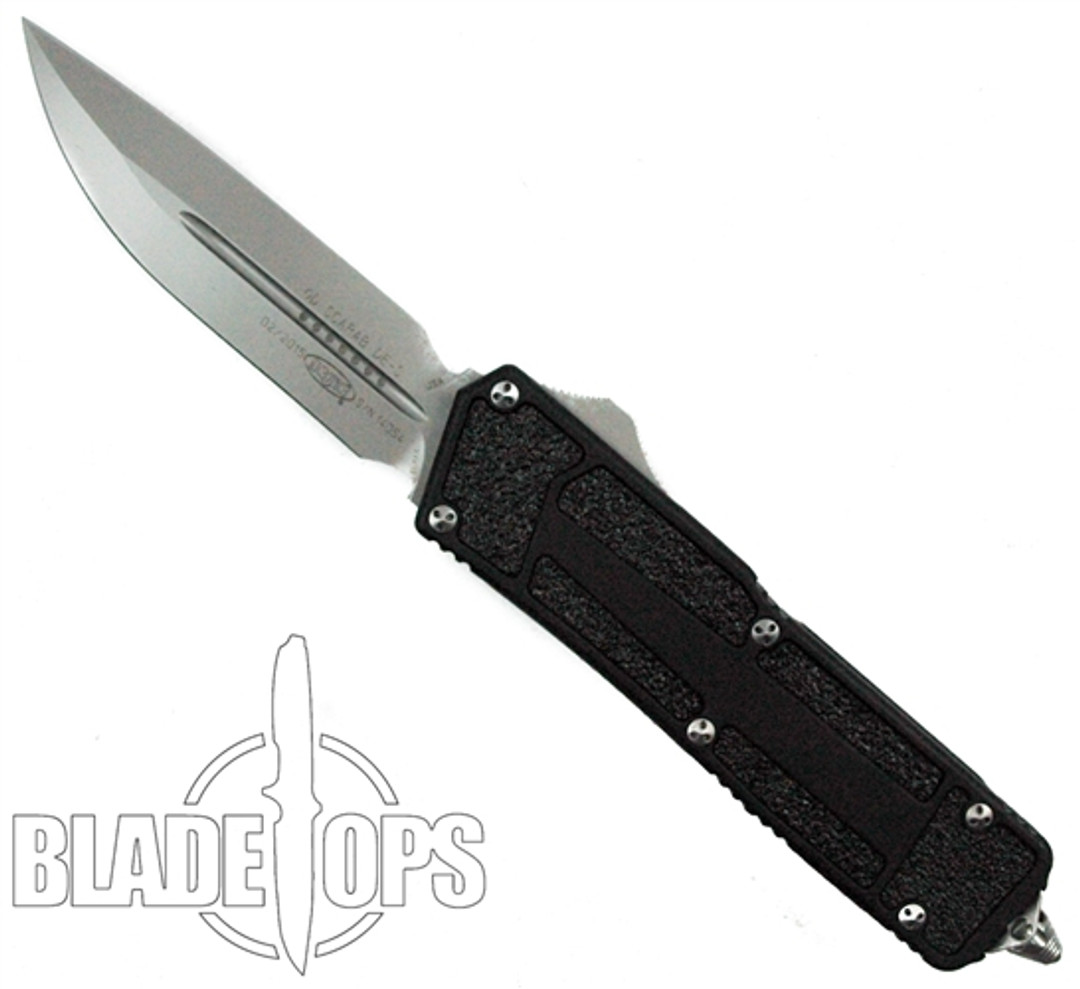 Microtech QD Scarab OTF Knife, Dual Edge Bead Blast Plain Blade