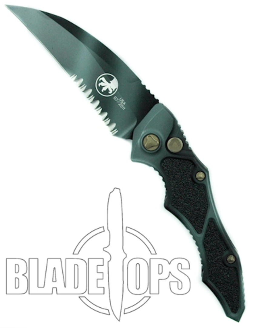 Microtech Kestrel Automatic Knife, Urban Camo, Combo Edge, 131-2UC