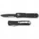 Microtech Ultratech Black, Part Serrated, Single Edge,  OTF