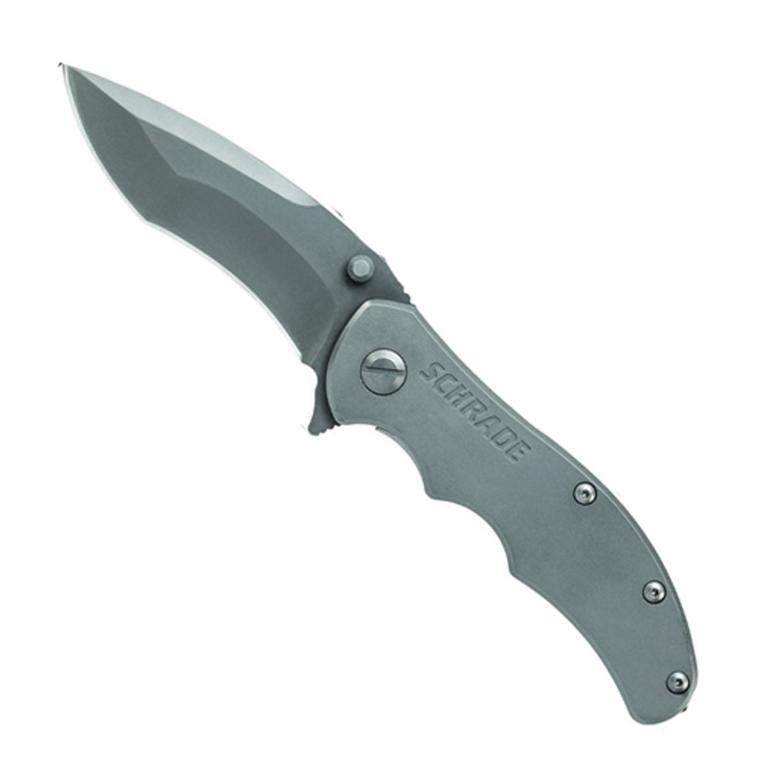 Schrade SCH600TI Titanium Folding Knife, Drop Point