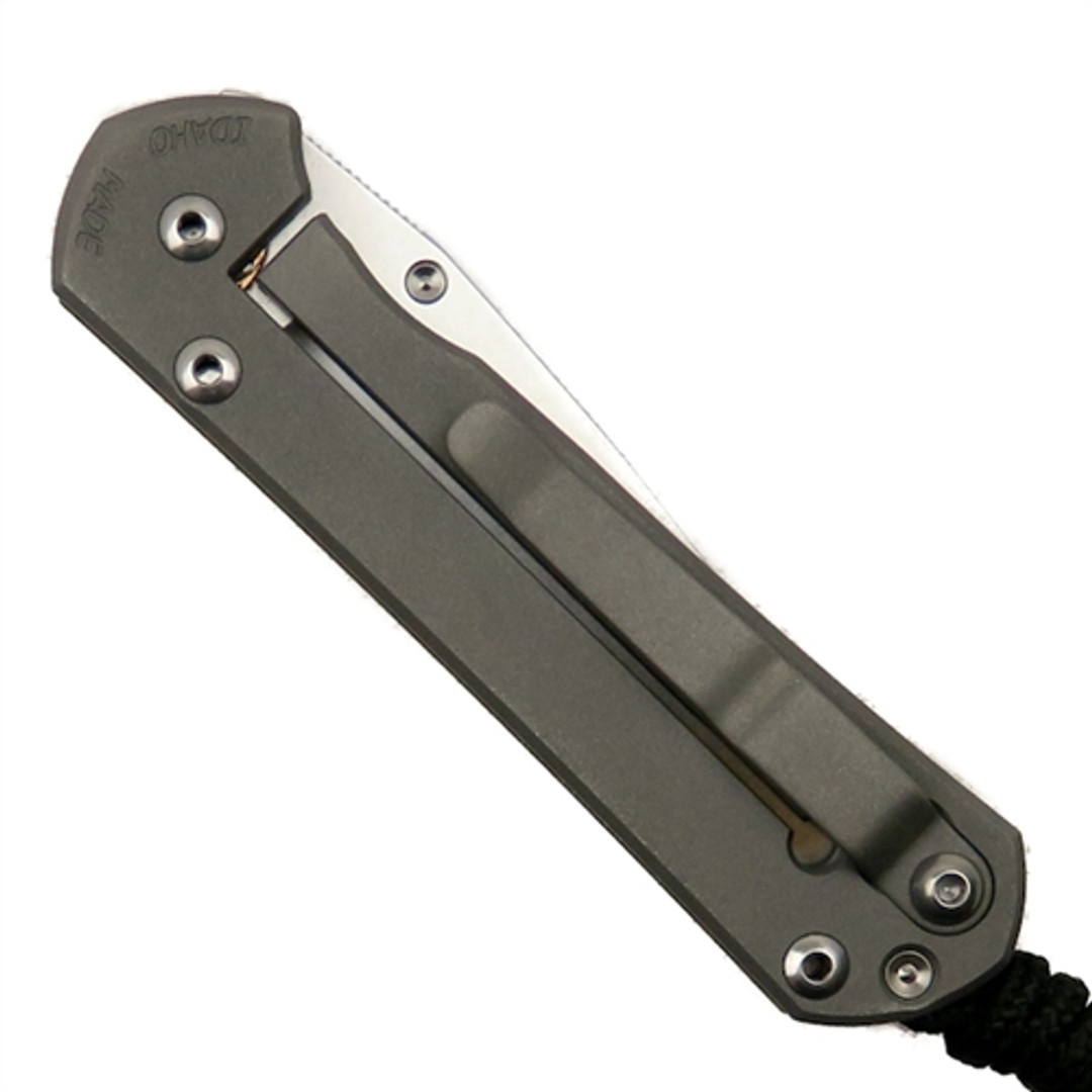 Chris Reeve S21-CGG-CH Tan CGG Cross Hatch Small Sebenza 21 Titanium Folder Knife, CPM-S35VN Stonewash Blade
