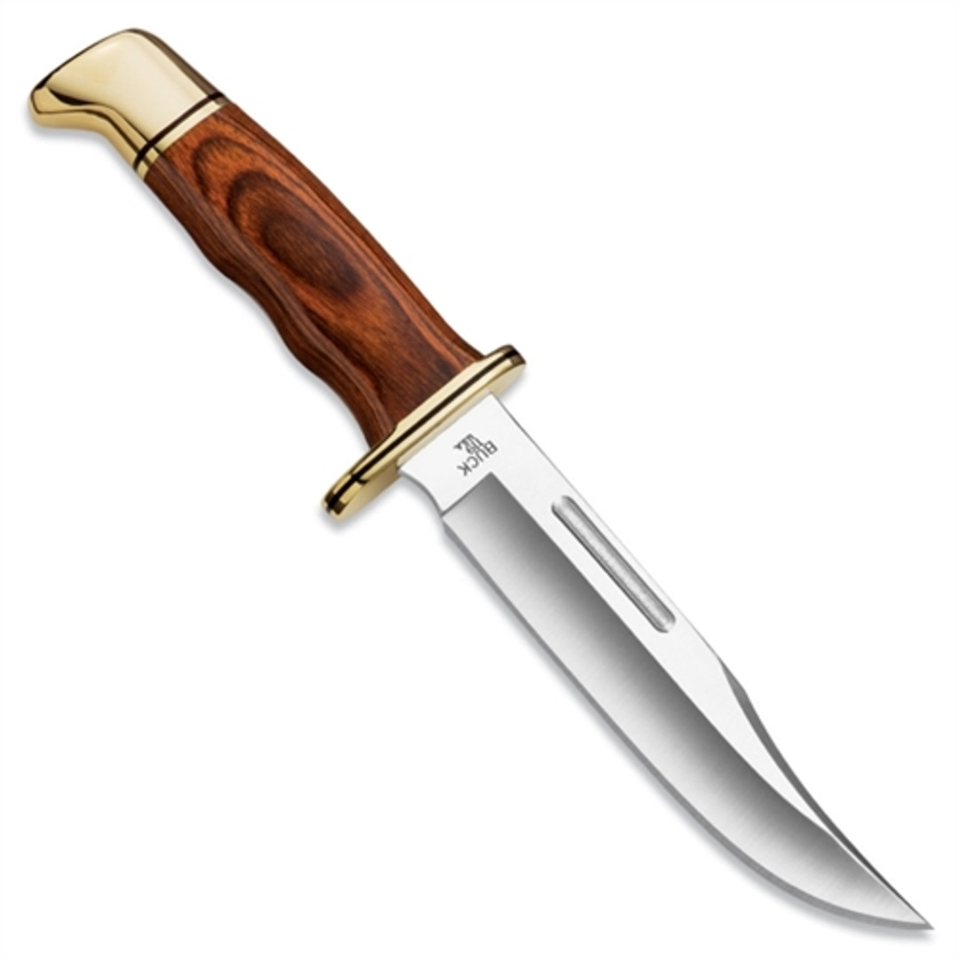 Buck 0119BRS 119 Special Cocobolo/Brass Fixed Blade Knife, Satin Blade