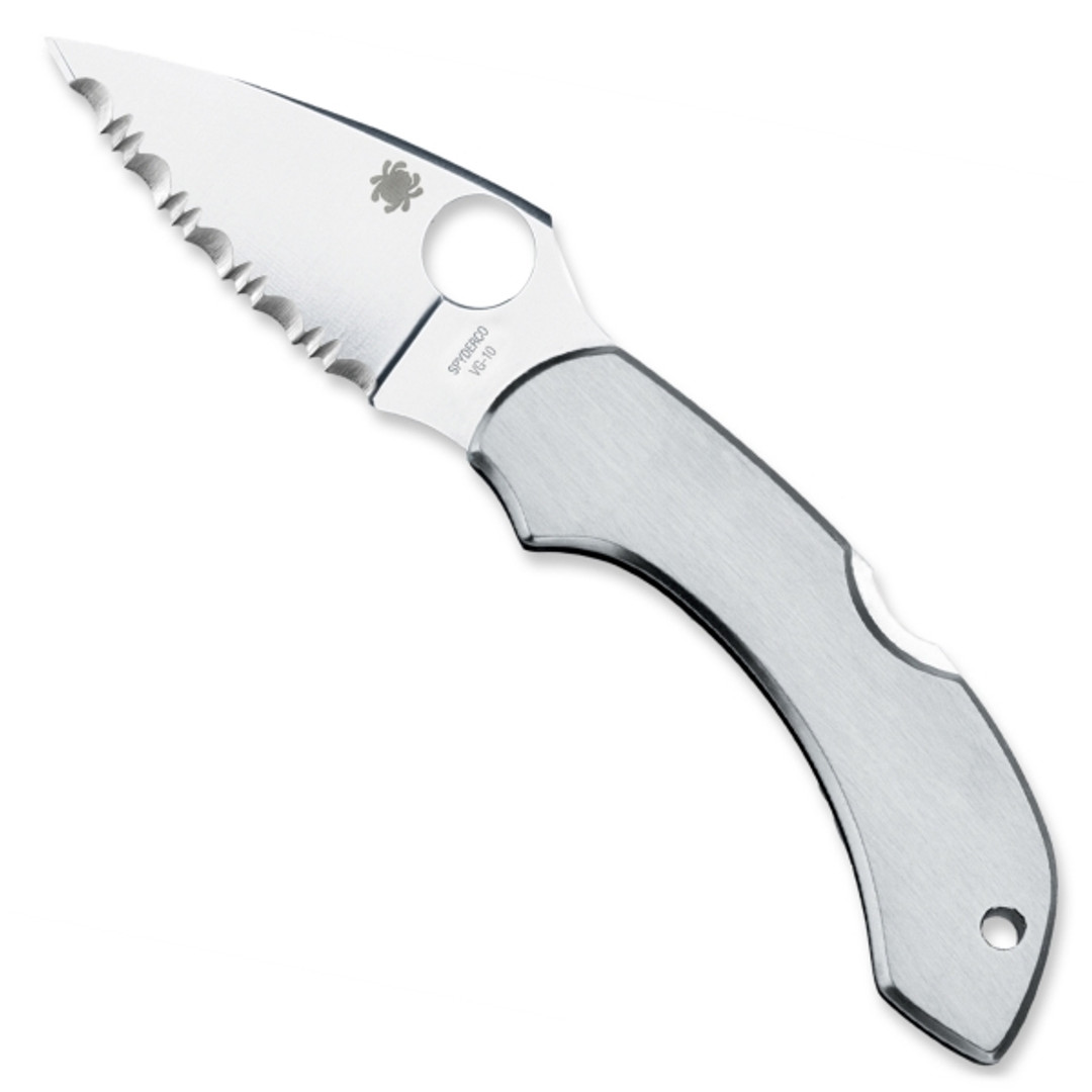 Spyderco Dragonfly, Spyderedge Serrated, Stainless Handle