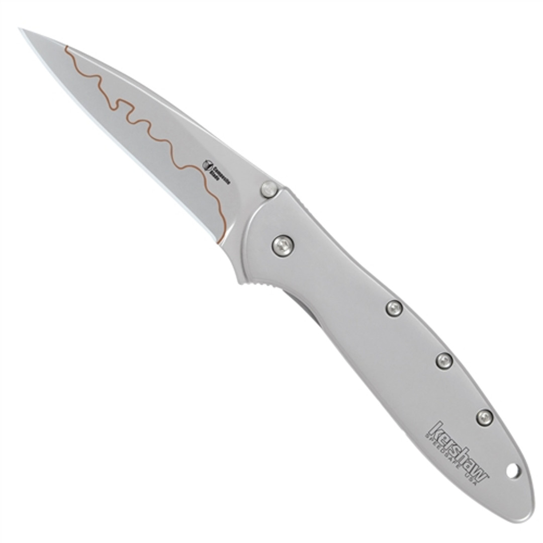 Kershaw Ken Onion Leek Assisted Opener Knife, Composite Blade FRONT VIEW