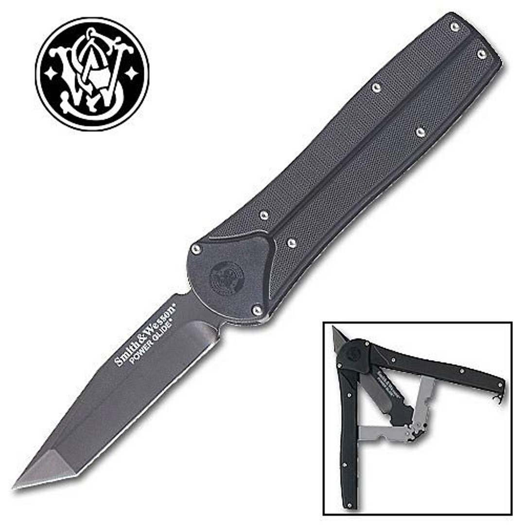 Smith & Wesson PowerGlide Manual OTF Knife, Black, SWPGB