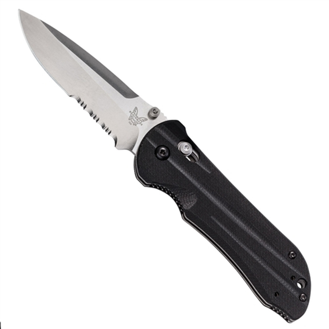 Benchmade 908S AXIS Stryker II Folder Knife, 154CM Satin Combo Blade