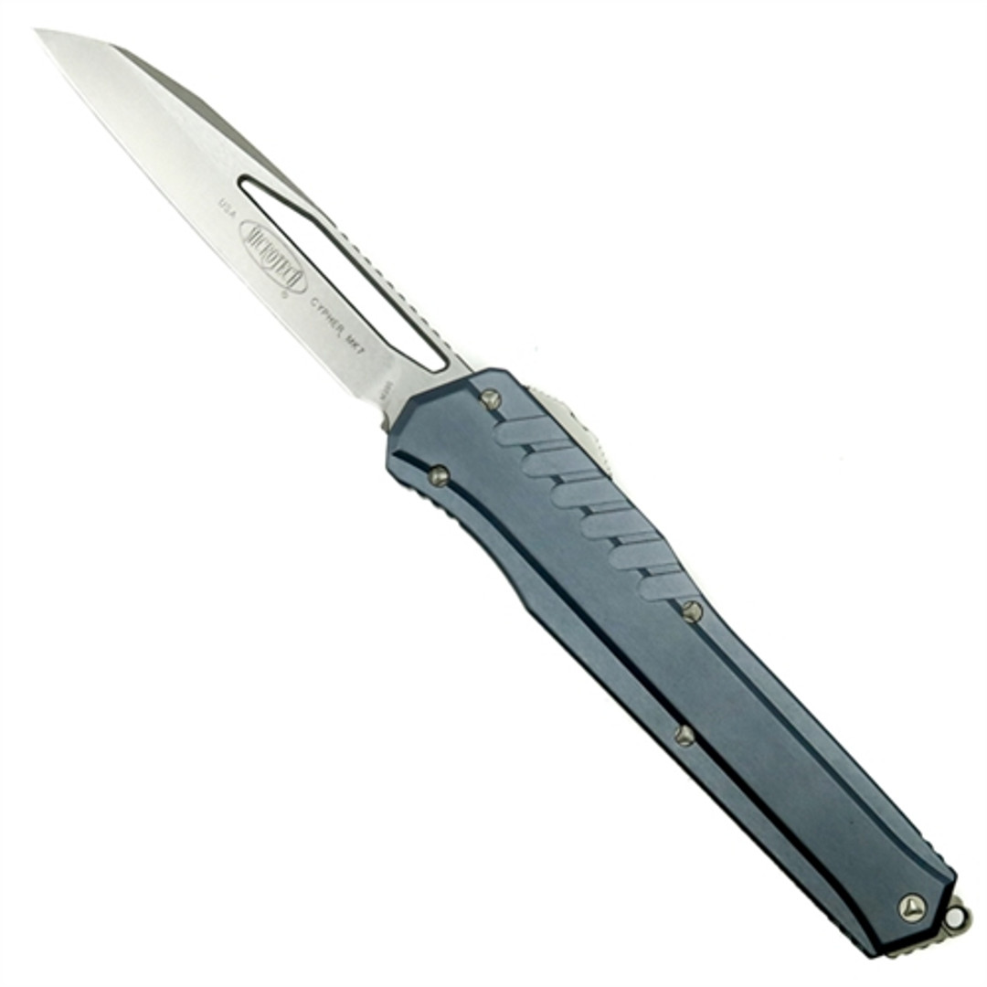 Microtech 241M-10GY Grey Cypher MK7 S/E OTF Auto Knife, Stonewash Blade