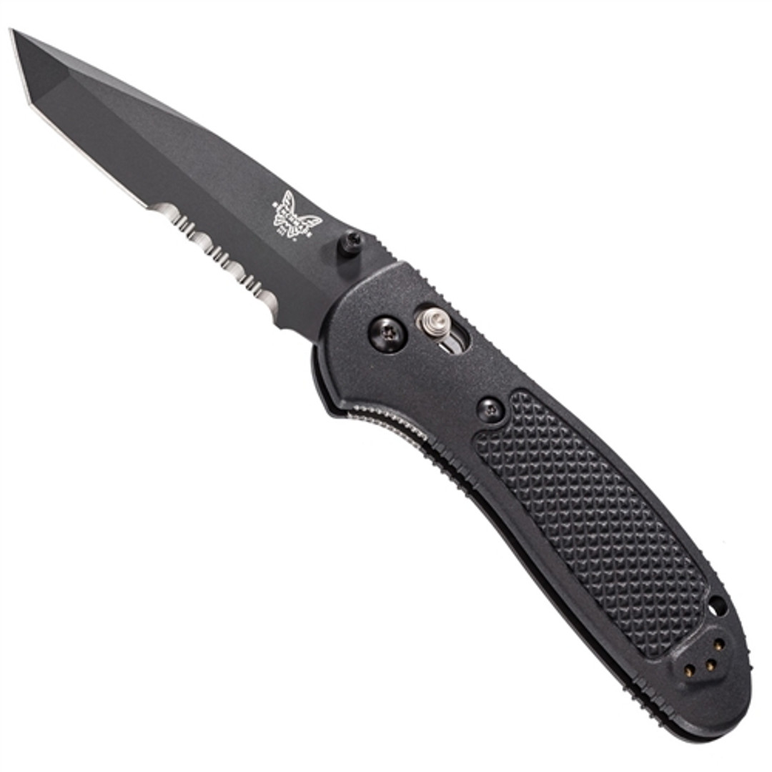 Benchmade 553SBK Griptilian Tanto Folder Knife, 154CM Black Combo Blade