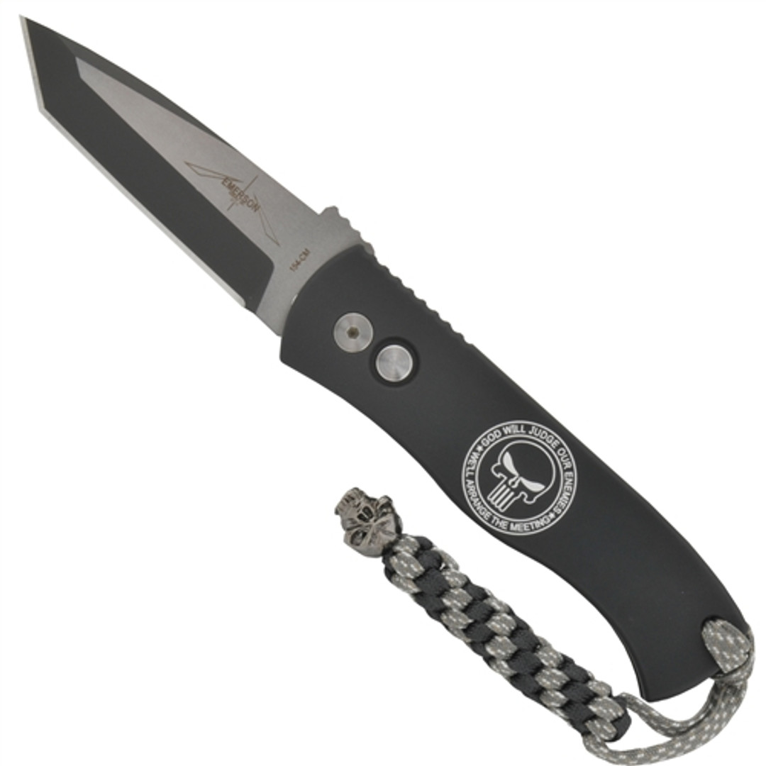 Pro-Tech Emerson Punisher CQC7 Tanto Auto Knife, DLC Two-Tone Blade