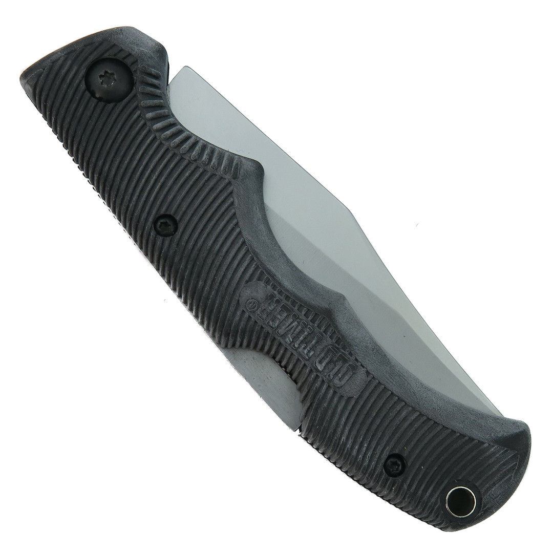 Schrade Old Timer MA2S Safe-T-Grip Small Folder Knife, Bead Blast Part Serrated Clip Blade, Closed View