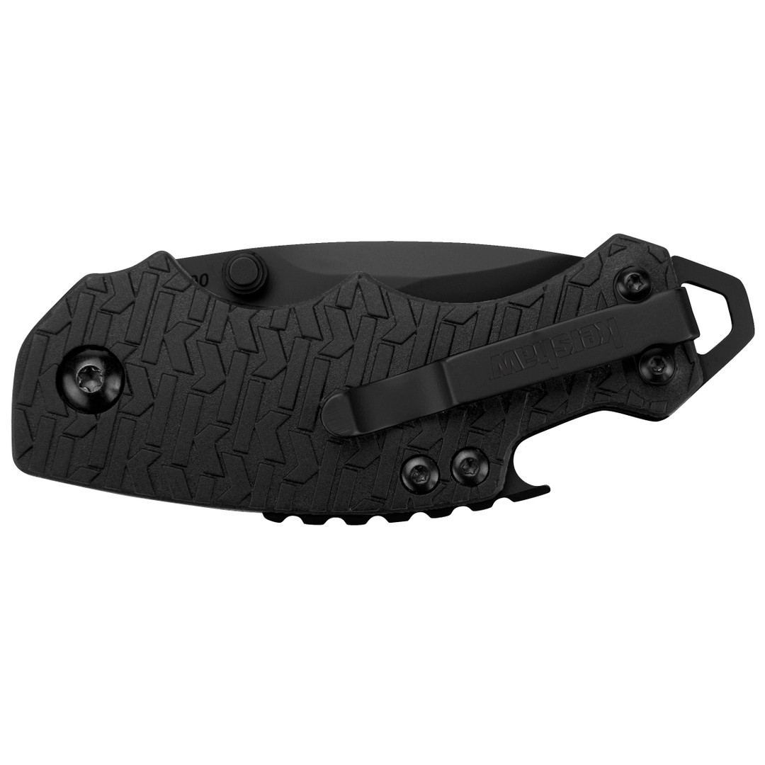 Kershaw Shuffle Folder Knife, Black Handle, Black Blade REAR VIEW