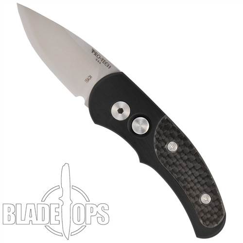 Pro-Tech J4 Runt Cali-Legal Auto Knife, Carbon Fiber Inlay, PT4404