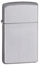 Zippo Slim Satin Chrome Lighter, Zippo 1605