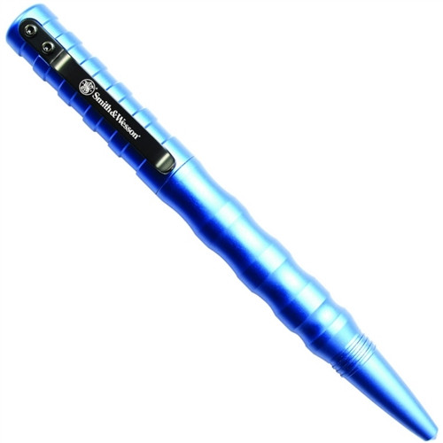 Smith & Wesson PENMP2BL Blue Tactical Pen, Military & Police