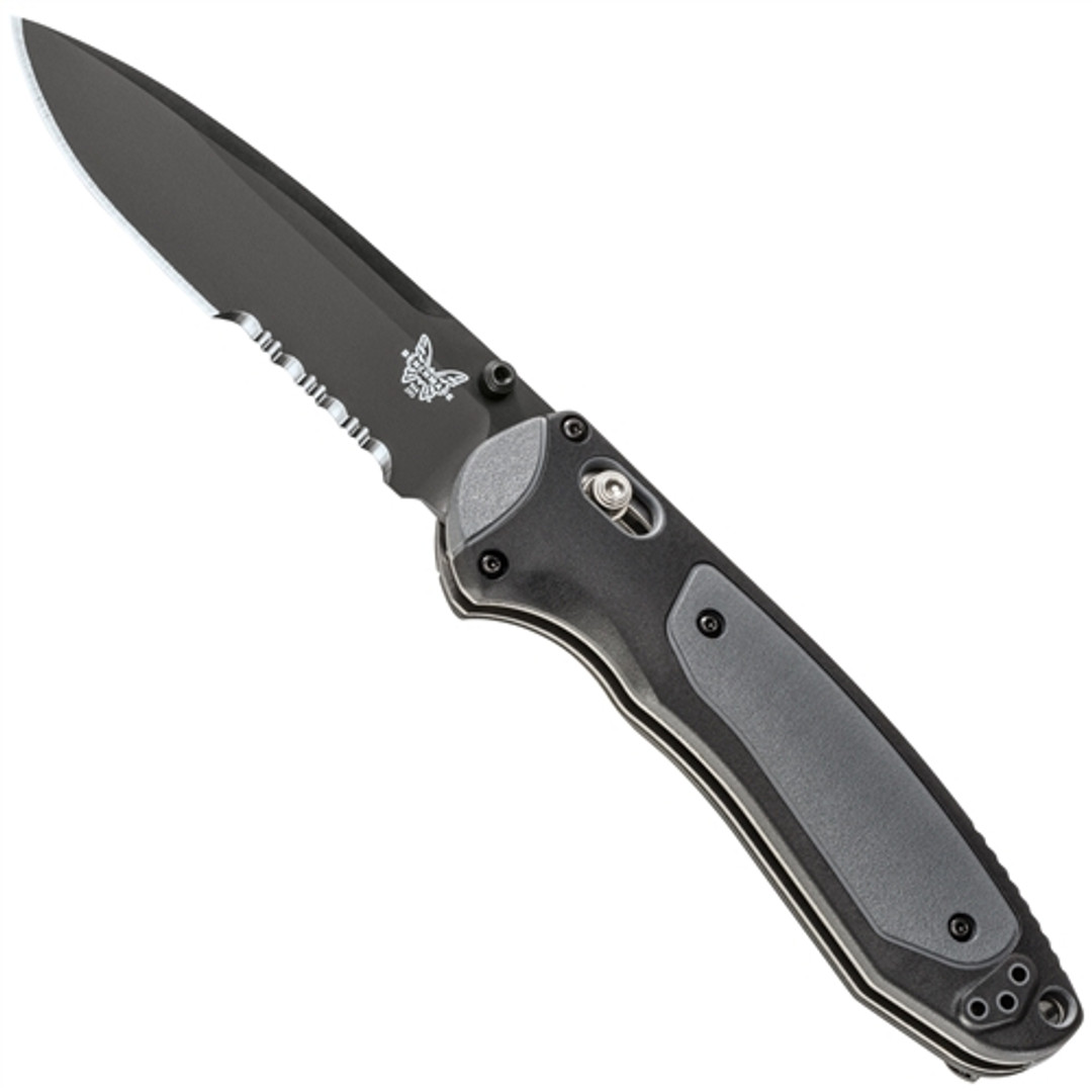 Benchmade 590SBK Boost Spring Assist Knife, CPM-S30V Black Combo Blade