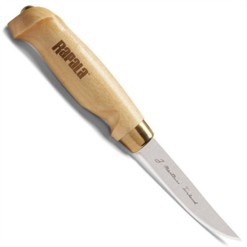 Rapala CBBK4 Classic Birch Bird Fixed Blade Knife, Satin Blade