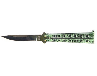 Green Dragon Butterfly Knife, Plain