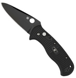 Spyderco Citadel 83mm Automatic Black Blade Plain Edge