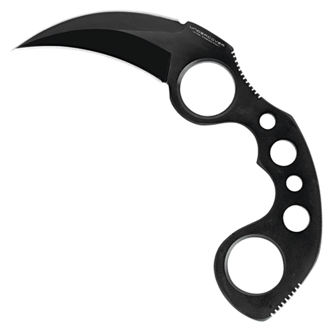 United Cutlery UC1466B Undercover Karambit D/E Fixed Blade Knife, Black Blade