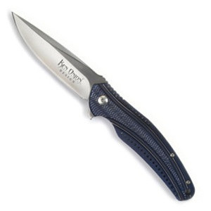 Ken Onion Ripple 2 Knife, Ti-Nitride Blue Stainless Scales, K400BXP
