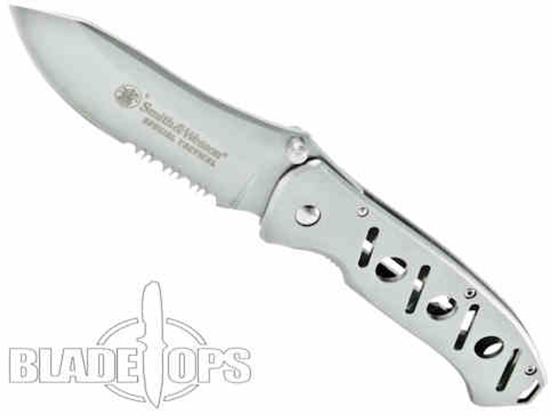 Smith & Wesson 3700S Special Tactical Framelock Knife, Satin Combo Edge