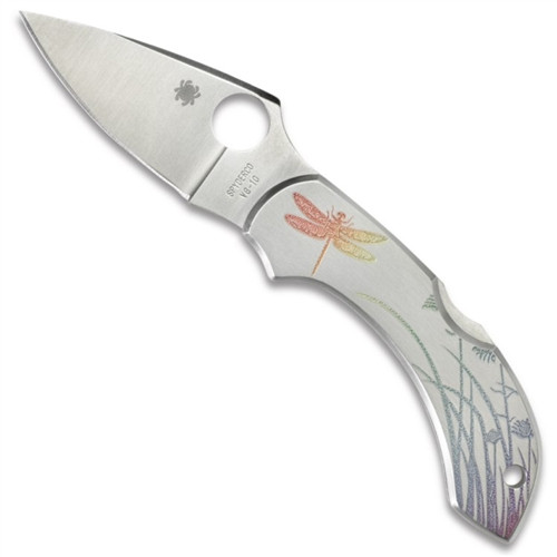 Spyderco Dragonfly Tattoo Knife, Plain Blade, C28PT