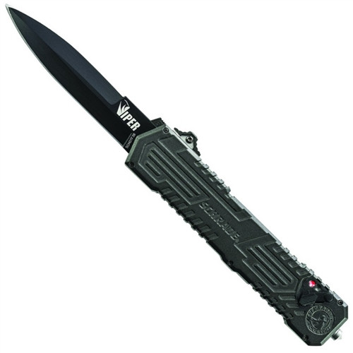 Schrade Viper SCHOTF3B Out The Front Assist Knife, Black Dagger Blade
