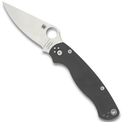 Spyderco C81GPDGY2 Dark Grey Paramilitary 2 Folder Knife, Maxamet Satin Blade
