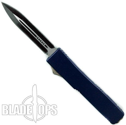Panther OTF Double Action Knife, Purple handle, Black Tactical Blade