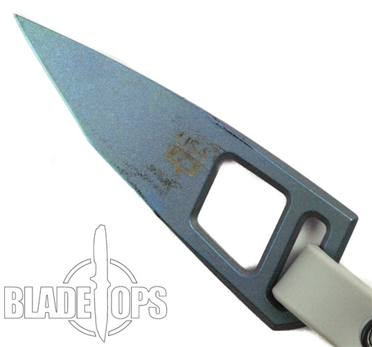 Quartermaster Knives ALF-2 Titanium Fixed Blade Knife, Purple