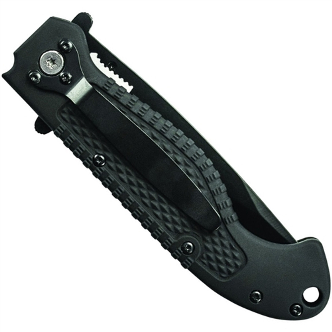 Smith & Wesson CKTACBSD Special Tactical Folder Knife, Drop Point Combo Black Blade