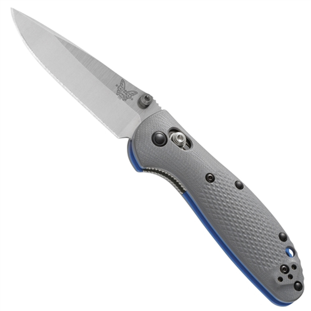 Benchmade 556-1 Grey Mini Griptilian Folder Knife, CPM-20CV Satin Blade