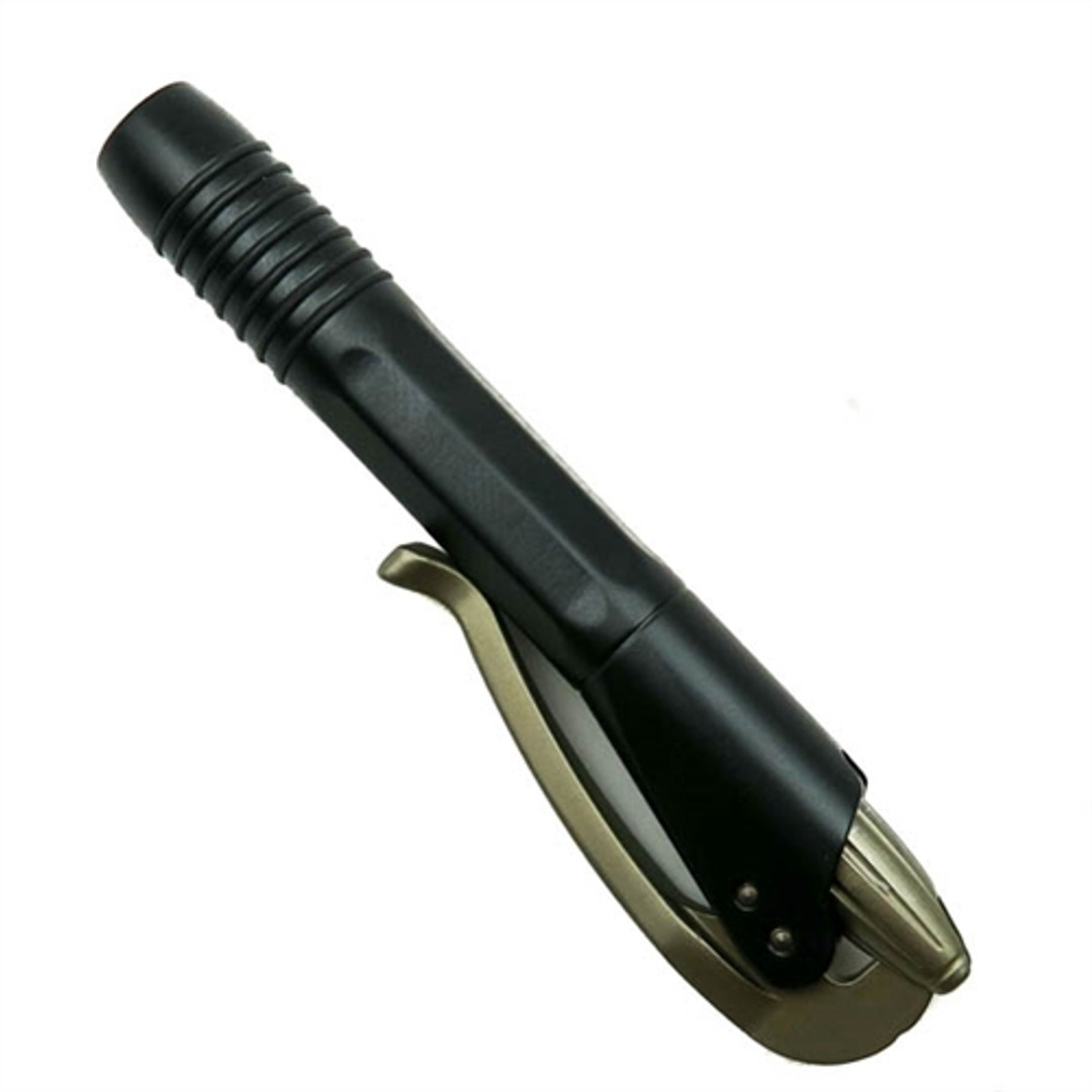 Microtech 401-SS-BZBK Siphon II Stainless Steel Pen, Bronze Hardware, Black Finish CLOSED VIEW