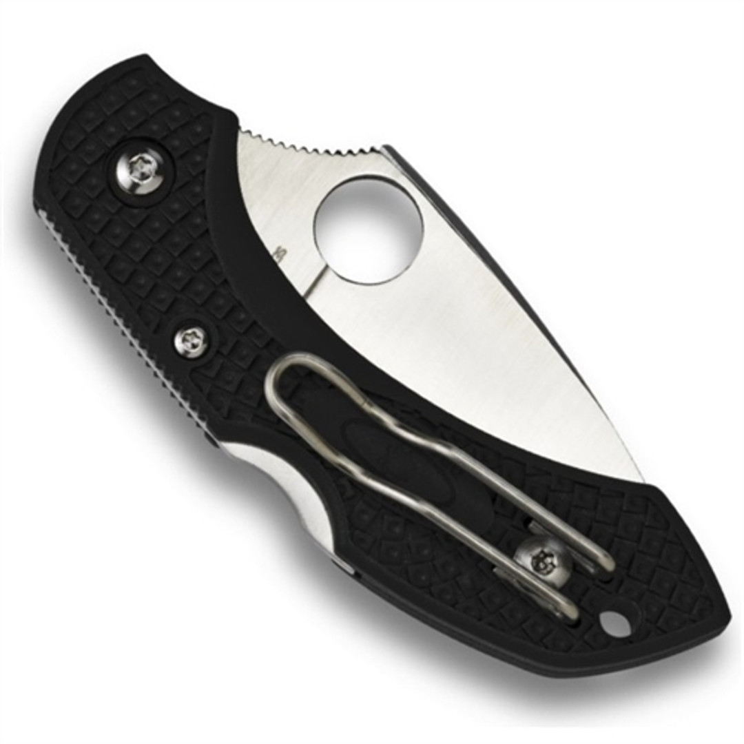 Spyderco Dragonfly2 Knife, Plain Blade, FRN Black Handle