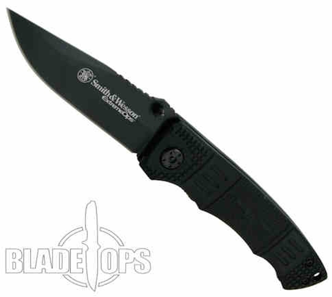 Smith & Wesson SWEX3 Extreme Ops Folding Knife, Black Clip Blade