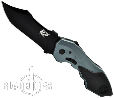Smith & Wesson Blue MAGIC Spring Assist Clip Point, Plain, SWMP5LB