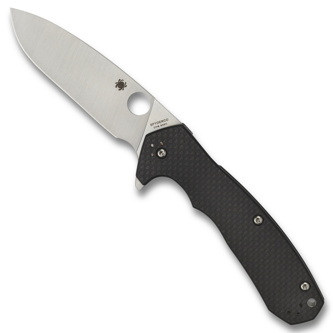 Spyderco C234CFP Amalgam Carbon Fiber/G-10 Flipper Knife, CPM-S30V Satin Blade